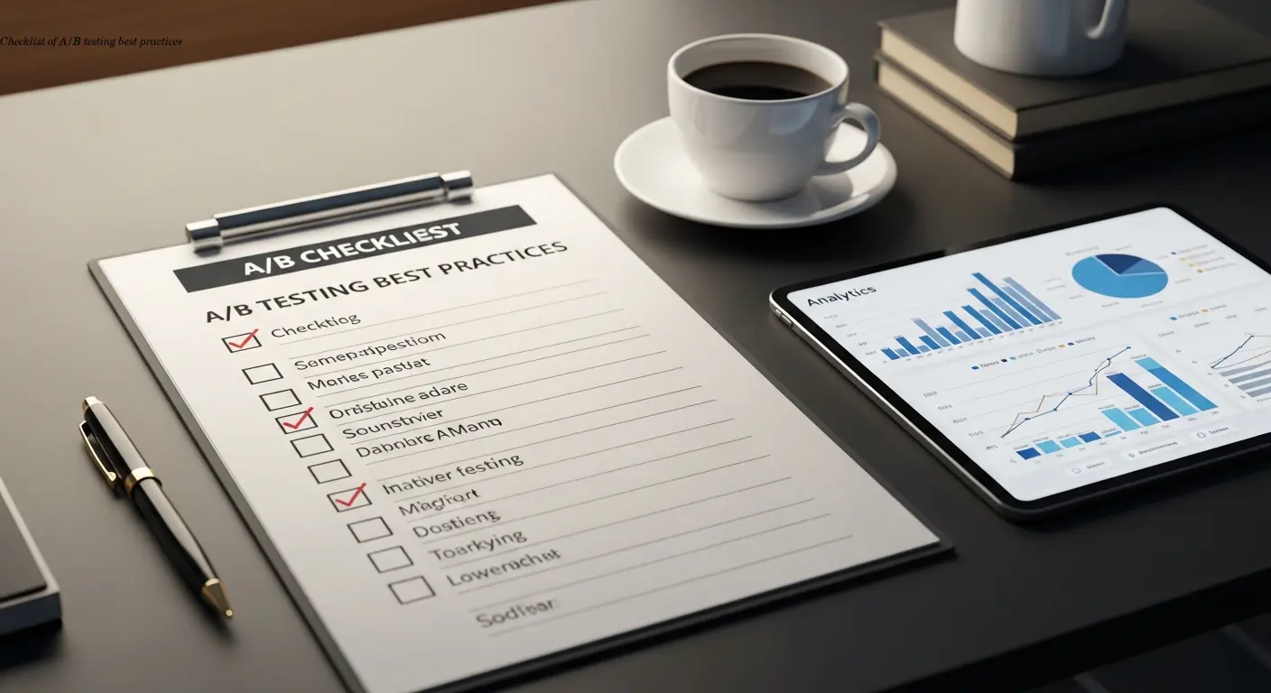 Checklist of A/B testing best practices