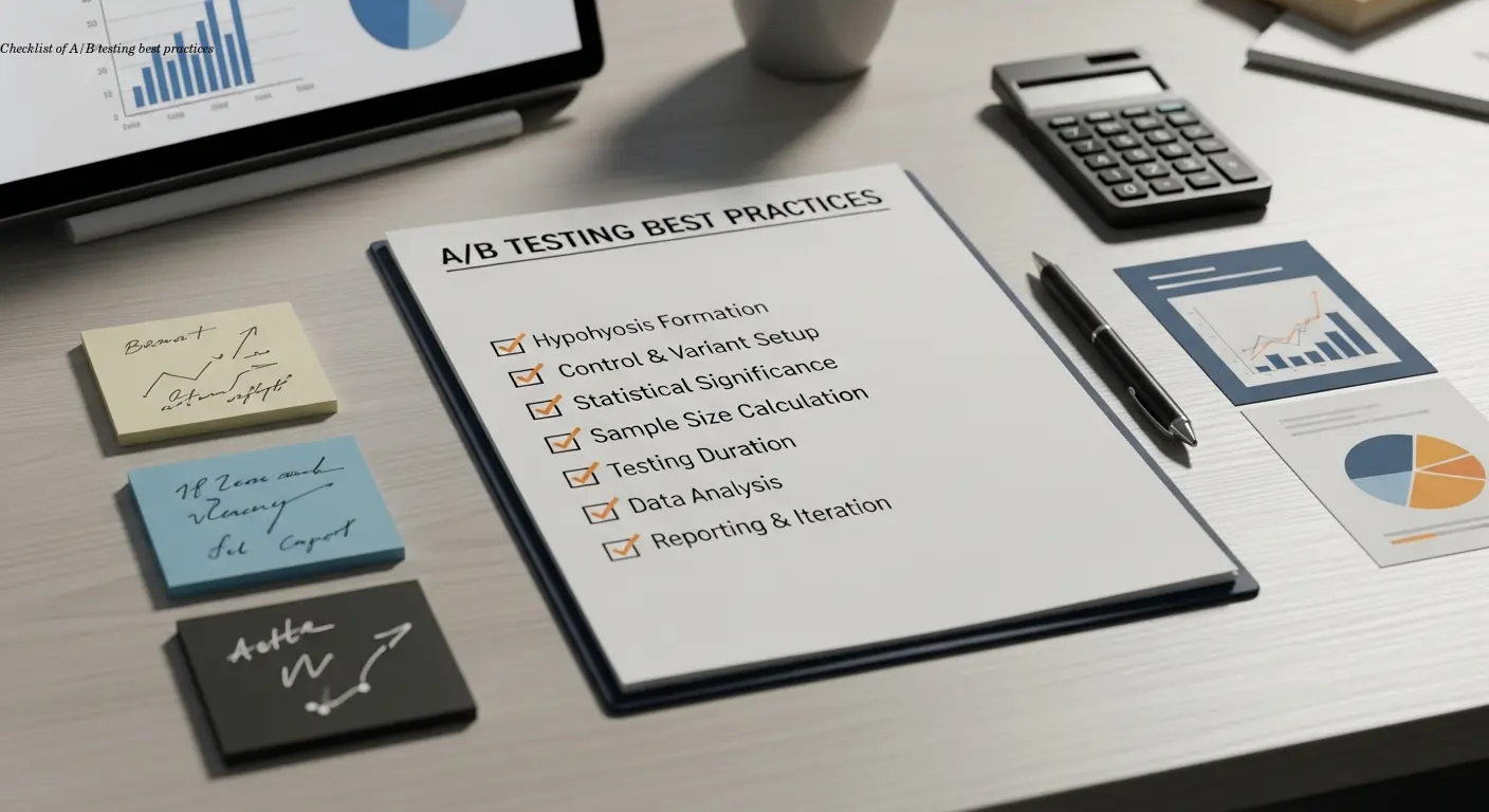 Checklist of A/B testing best practices