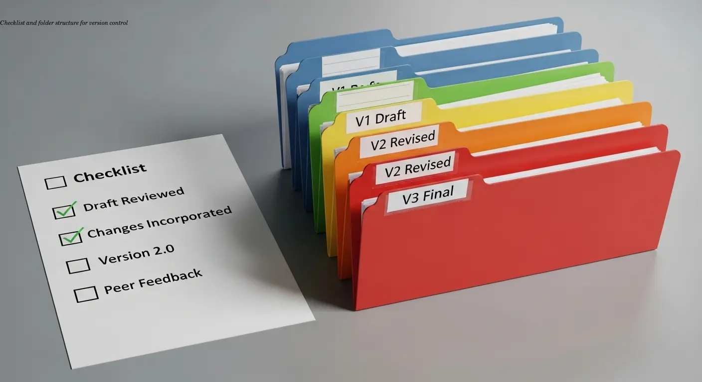 Checklist and folder structure for version control