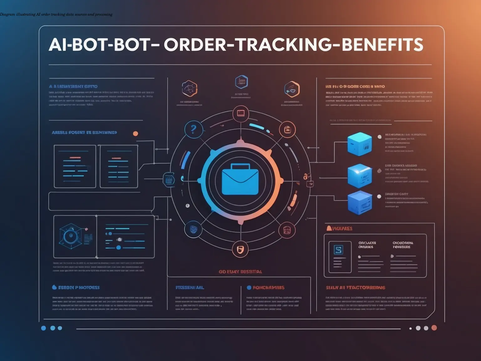 Diagram illustrating AI order tracking data sources and processing