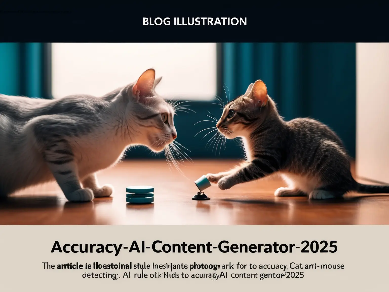 Illustration of AI detection as a cat-and-mouse game
