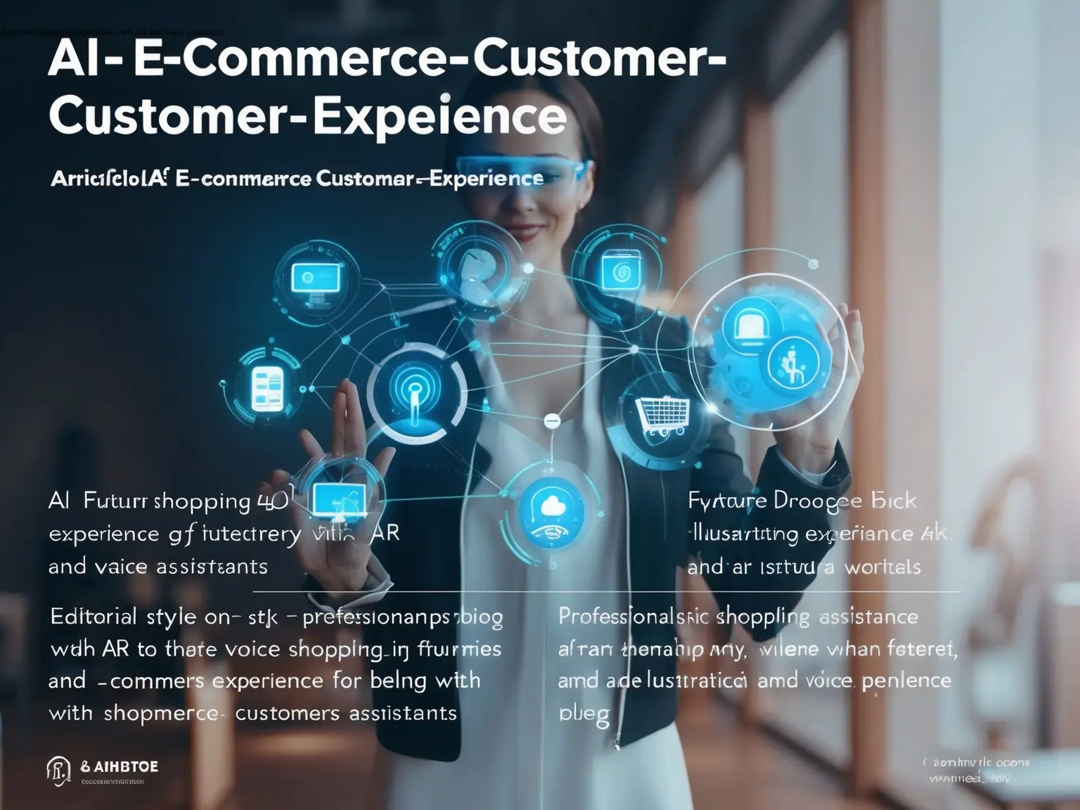 Futuristic shopping experience with AR and voice assistants