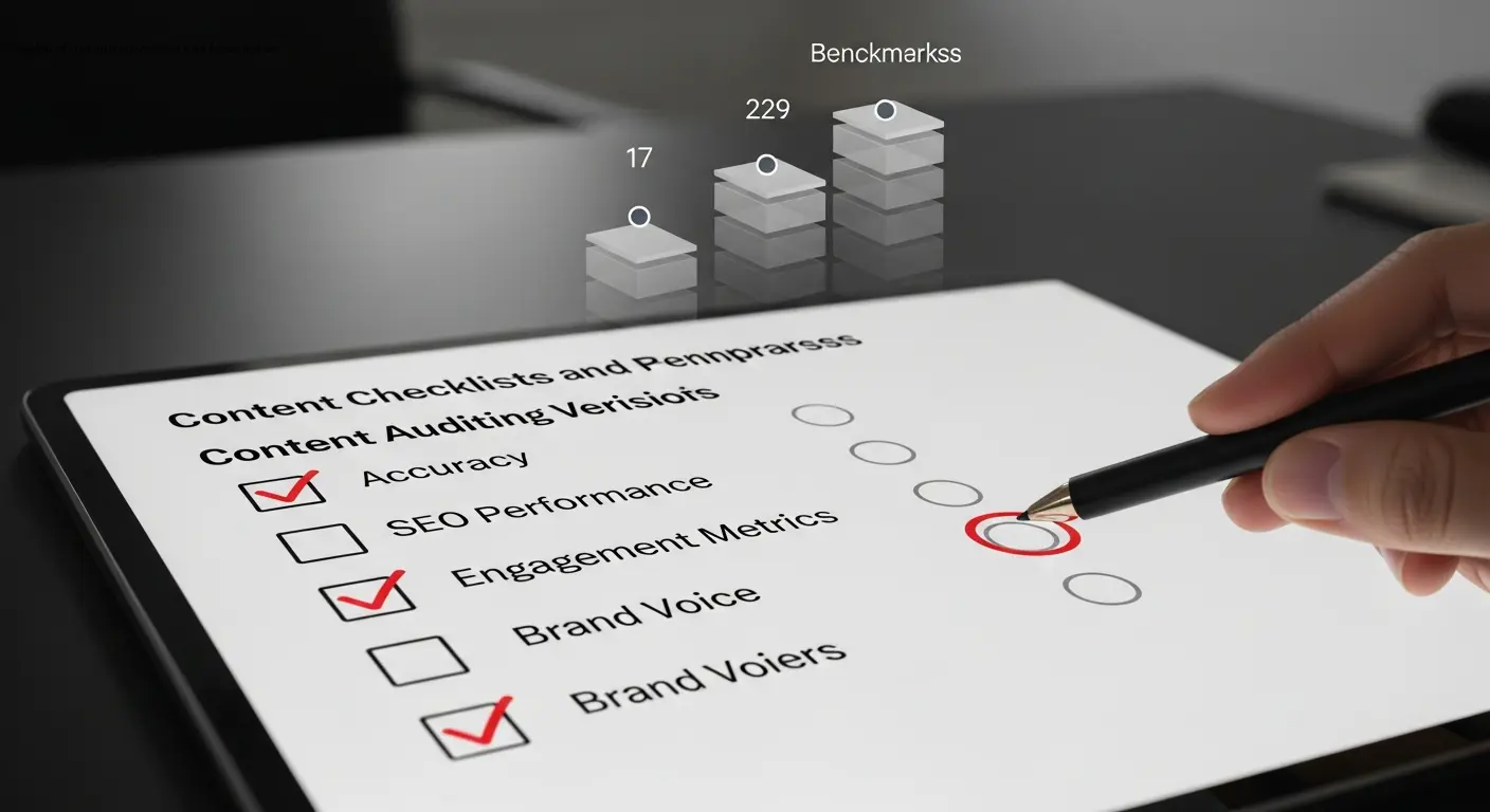 Checklist of comparison criteria and benchmarks