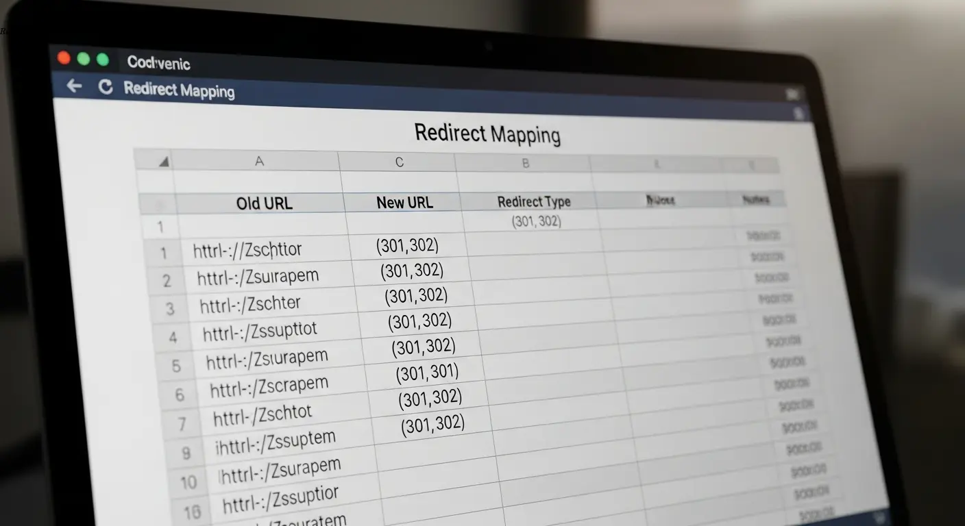 Redirect mapping spreadsheet example