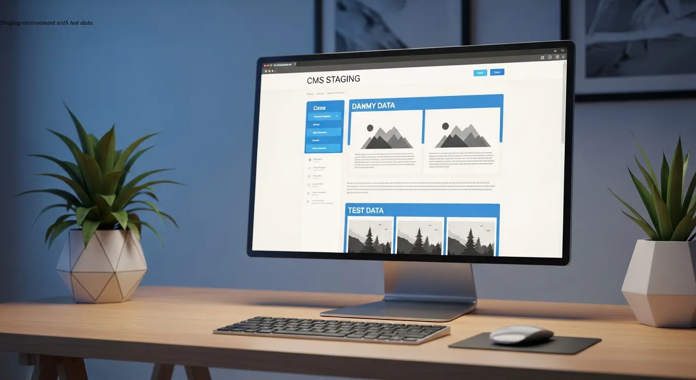 Staging environment with test data