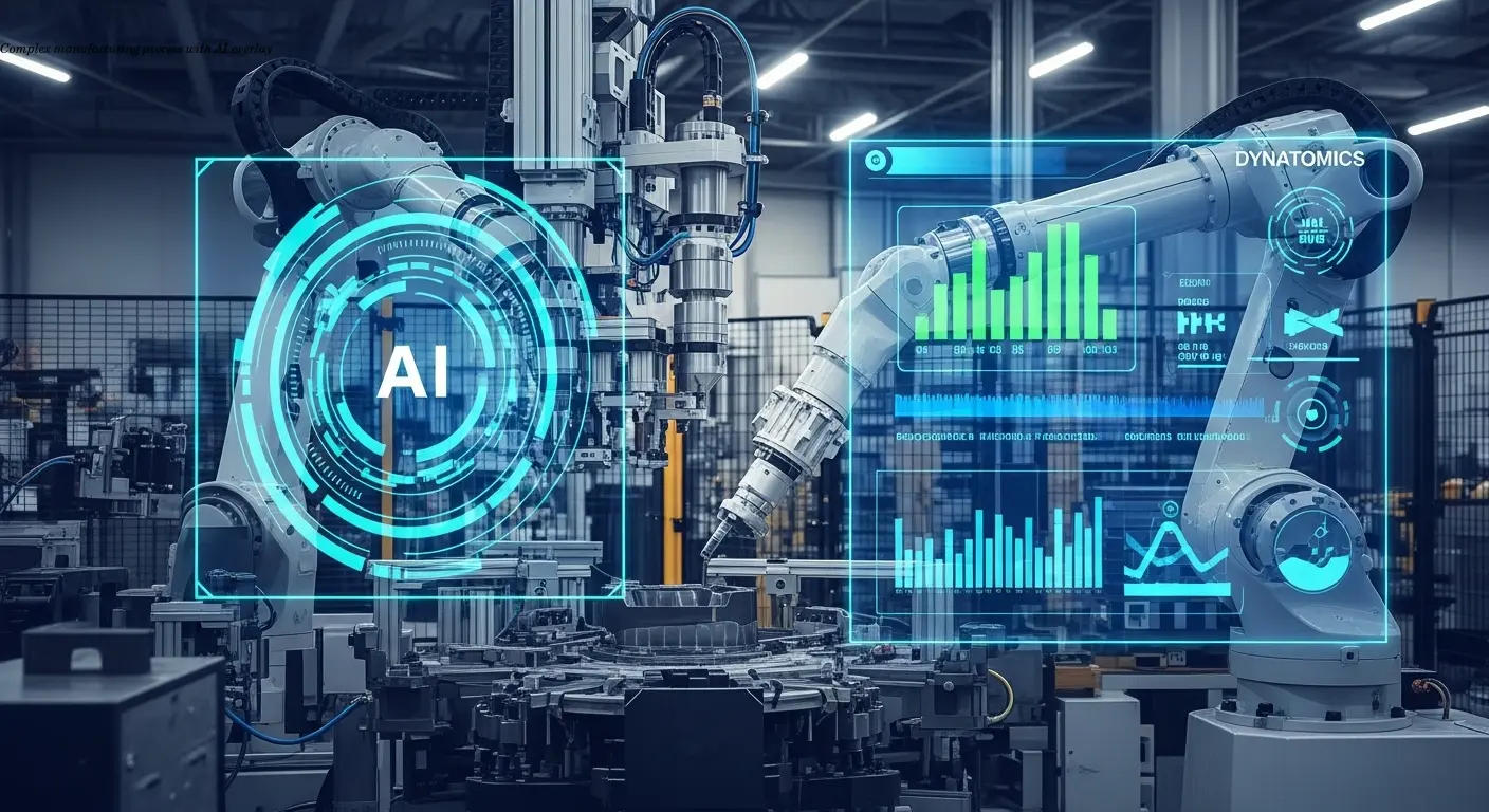 Complex manufacturing process with AI overlay
