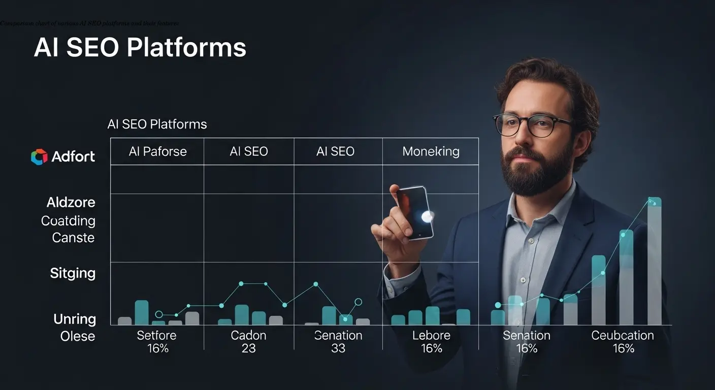 Comparison chart of various AI SEO platforms and their features