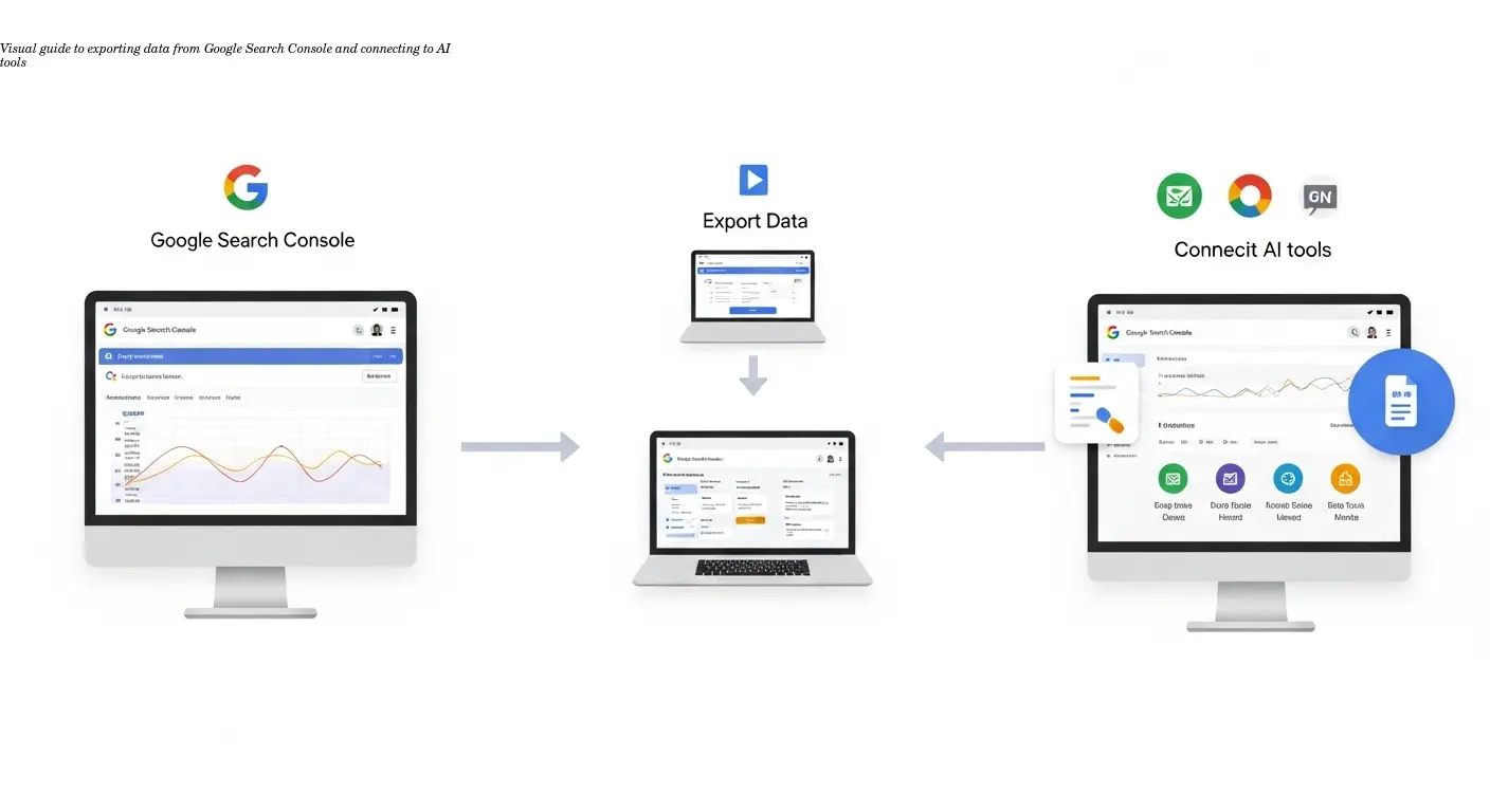 Visual guide to exporting data from Google Search Console and connecting to AI tools