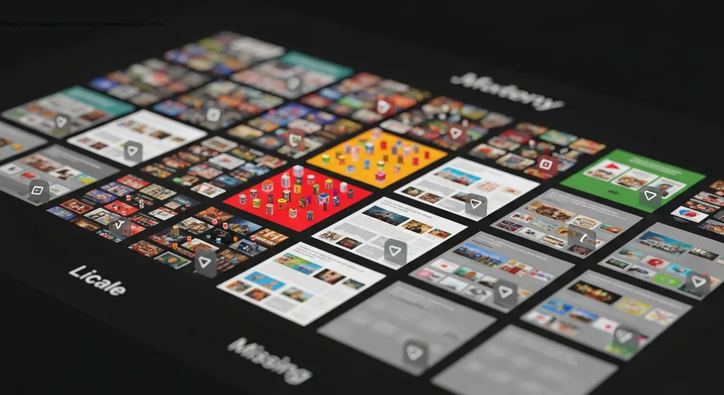 Visualization showing content parity across multiple locales