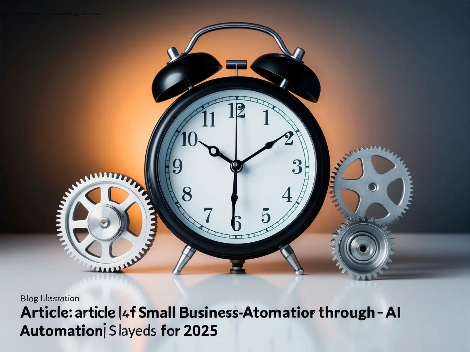 Clock and gears symbolizing time saved through AI automation