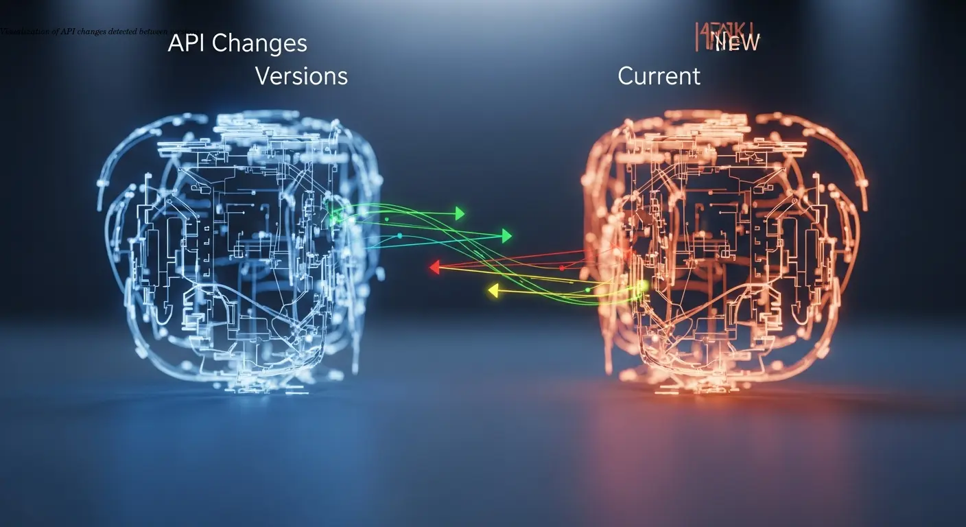 Visualization of API changes detected between versions